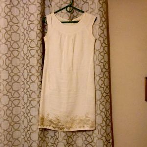 Michael Kors cream and gold dress